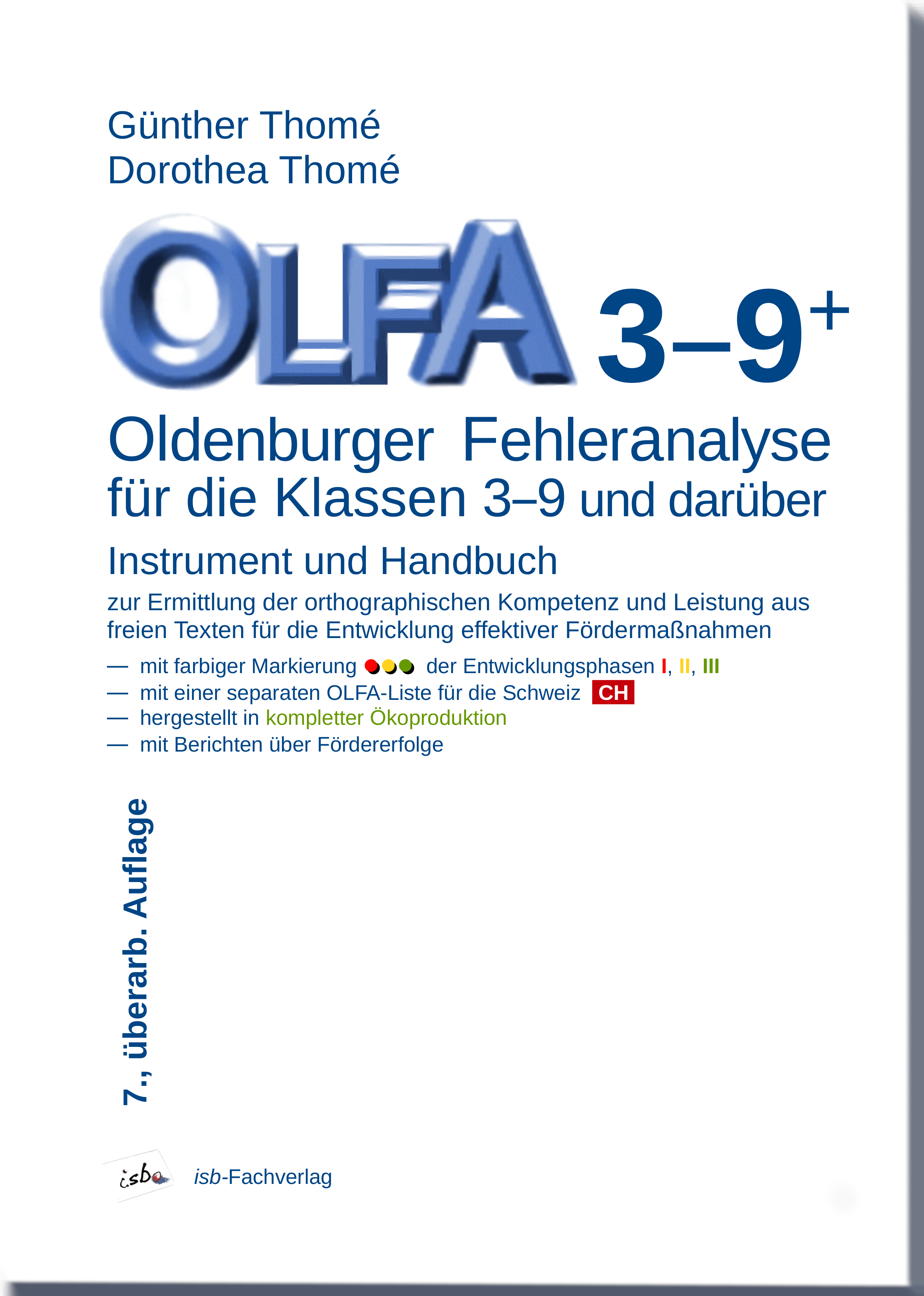 Titelbild OLFA 3-9+: Oldenburger Fehleranalyse für die Klassen 3-9 und darüber